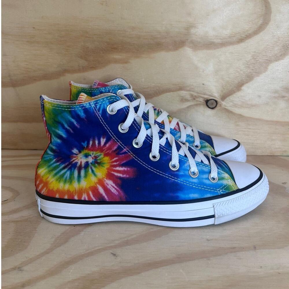Converse All Star CT Pride Tie Dye Rainbow Sneakers Multicolor Womens 8 -168996F - Picture 2 of 10